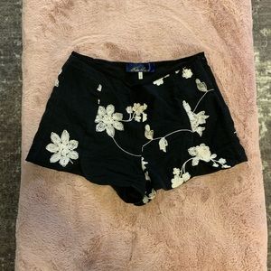 Blue Rain embroidered shorts